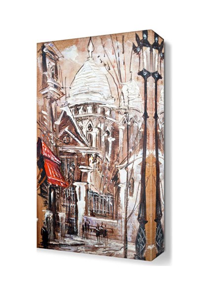 Yağlıboya Şehir Tablosu 45x30 cm