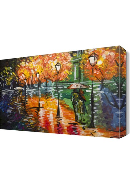 Yağmurlu Sokak Canvas Tablo 45x30 cm