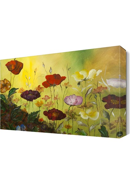 Renkli Gül Bahçesi Tablosu 45x30 cm