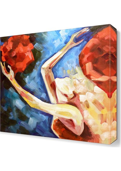 Dans Eden Sarışın Kız Tablosu 40x40 cm