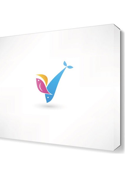 Mavi Pembe Balık Tablosu 30x30 cm