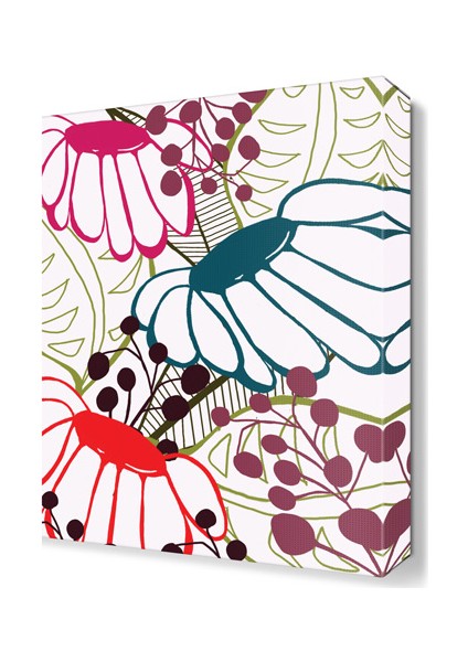 Renkli Papatya Falı Tablosu 45x30 cm