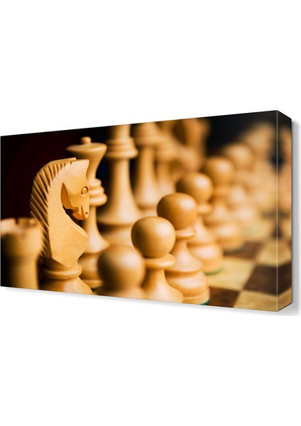 Satranç Takımı Canvas Tablo 45x30 cm
