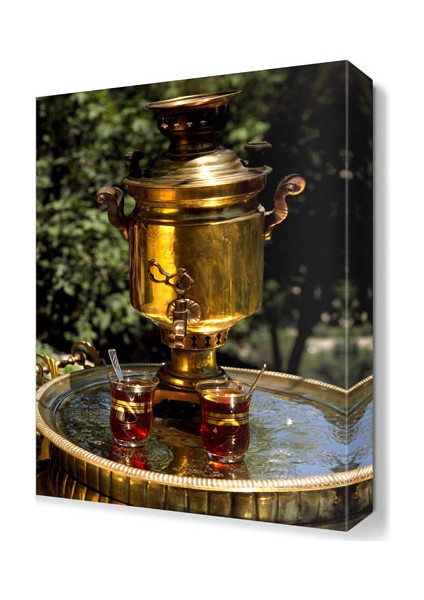 Semaver Çayı Canvas Tablo 45x30 cm