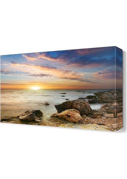 Güneş ve Deniz Manzarası Canvas Tablo 45x30 cm