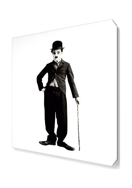 Charlie Chaplin Mustache Canvas Tablo 90x60 cm