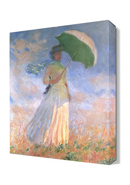 Şemsiyeli Kadın Canvas Tablo 90x60 cm