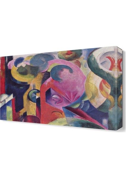 Franz Marc Komposition Canvas Tablo 60x40 cm