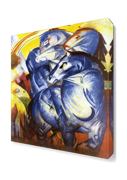 Franz Marc Mavi Atlar Canvas Tablo 90x60 cm