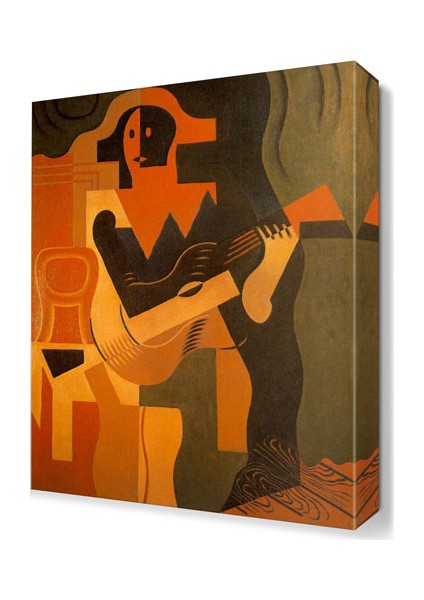 Alacalı Gitarı Canvas Tablo 60x40 cm