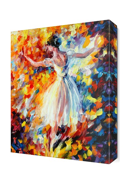 Beyazlı Balerin Canvas Tablo 105x70 cm