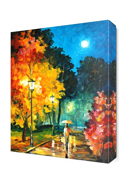 Parkta Gezinti Canvas Tablo 45x30 cm
