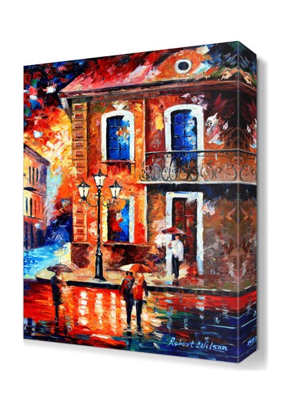 Komşularla Buluşma Canvas Tablo 45x30 cm