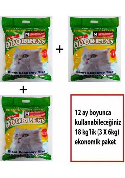 Micro Kedi Kumu Yıllık Paket 3 X 6 kg