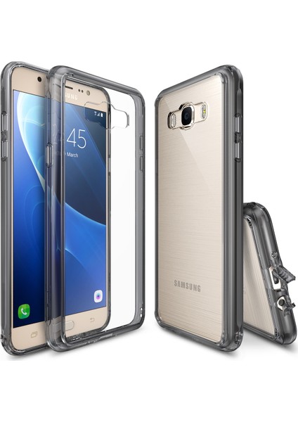Fusion Galaxy J7 2016 Kılıf Smoke Black - Extra Darbe Emici