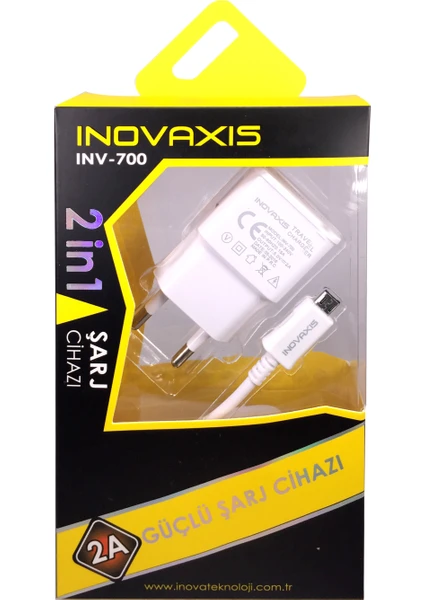 Inovaxıs Ekstra Power Inv-700 LG G2 -G3 - G4 2A Güçlü Şarj Aleti