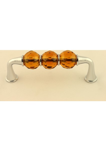 Kristal Taşlı Kulp 96Mm Kahve