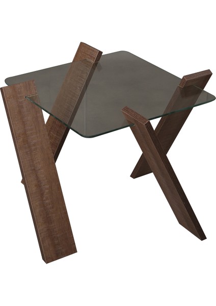 Roman Mini Sehpa Koyu Meşe