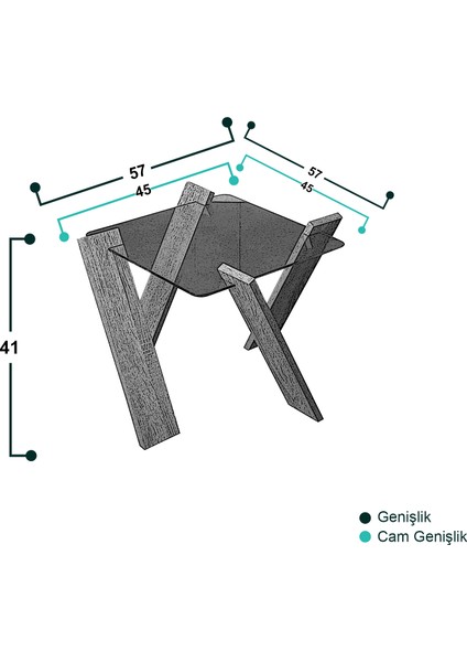Roman Mini Sehpa Koyu Meşe modelleri