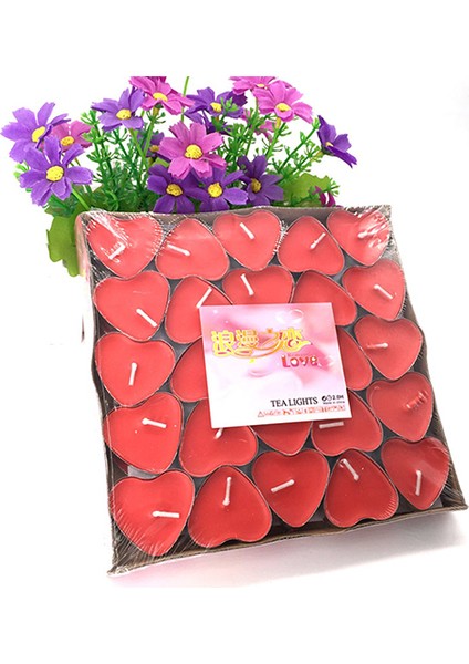 Kırmızı Kalp Tea Light Mum