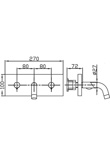 3820L Ankastre Lavabo Bataryası(SS)