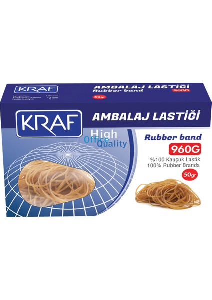 Ambalaj Lastiği %100 Kauçuk 50Gr 960G