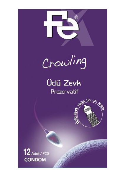 Crowling Üçlü Zevk Prezervatif 12'li