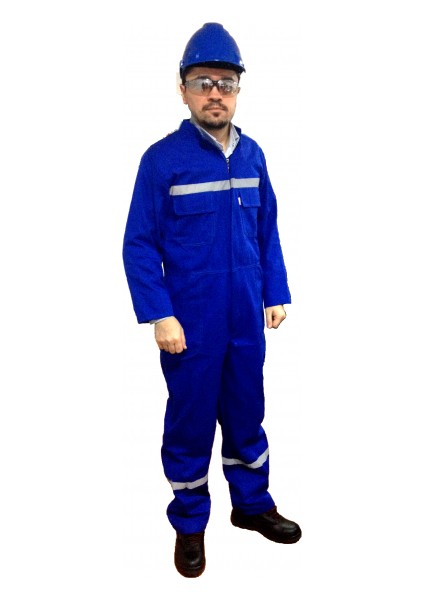 Reflektörlü Pamuk İş Tulumu