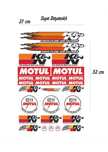 K&N Motul Sticker Seti