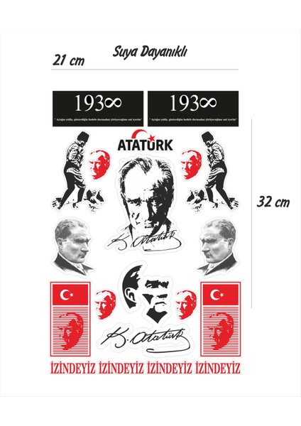 Atatürk Sticker Seti