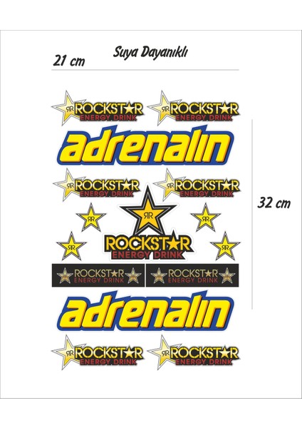 Rokstar Adrenalin Sticker Seti