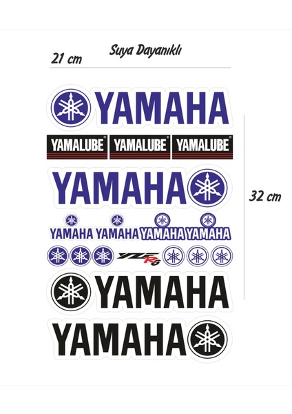 Yamaha Motosiklet Sticker Seti