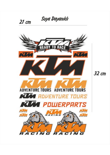 KTM Motosiklet Sticker Seti