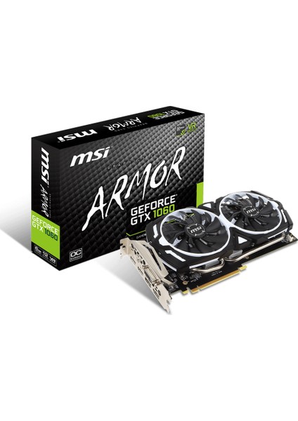 NVIDIA GeForce GTX 1060 ARMOR 6G OCV1 6GB 192 bit GDDR5 DX(12) PCI-E 3.0 Ekran Kartı (GTX 1060 ARMOR 6G OCV1)