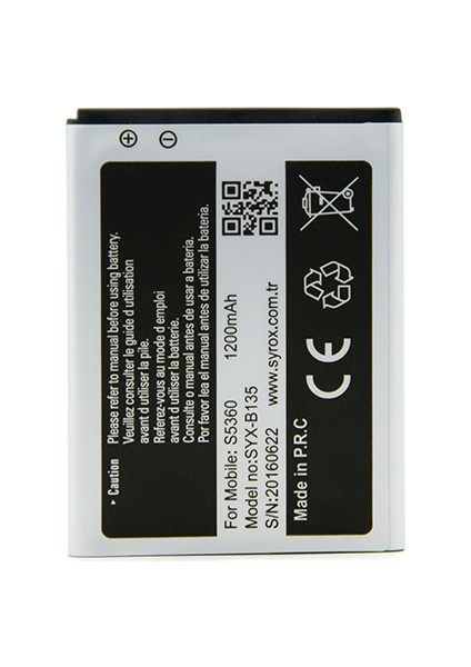 Samsung S5360/S5300/5380 Batarya