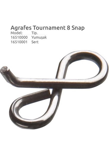 Tournament Agrafe Snap 8 Klips Fine (Yumuşak) 1,5 Kg