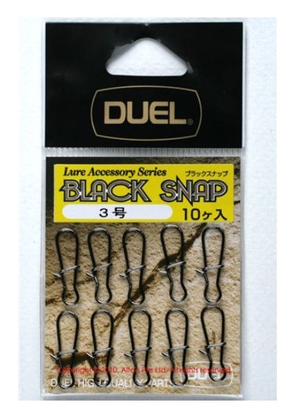 Duel Black Snap Maket Balık Klipsi No:2 10 Adet