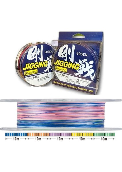 W 8 Kat 300 Mt Jigging Örgü Misina Pe 1,2 / 0,187 Mm