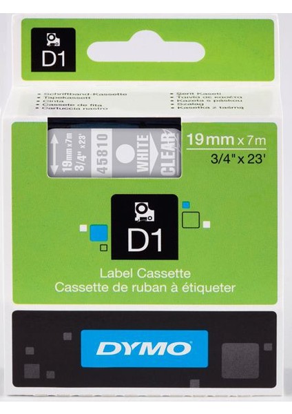 D1 Yedek Şerit 19mmx7mt Şeffaf/Beyaz (45810) S0720900