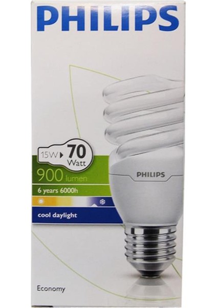 Phılıps Phılıps Tornado 15W/865 Sprallı T3 Ampul E27 Beyaz