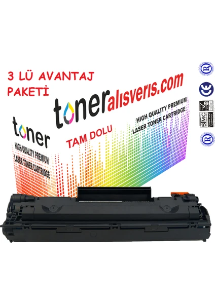 Hp Ce 285A 3Lü Paket Muadil Toner P1100, P1102W, M1132, M1212, M1217