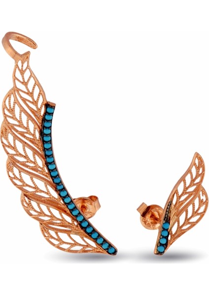 Melek Kanadı Motifli Gümüş Küpe fiyatları