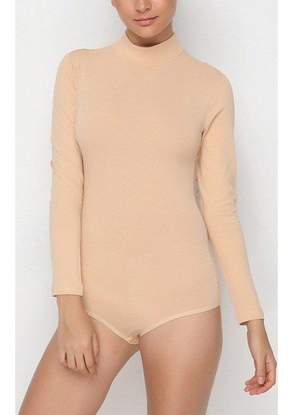2960 Uzun Kollu Boğazlı Çıtçıtlı Body