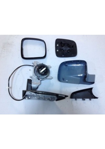 VOLKSWAGEN CADDY- 04/10 KAPI AYNASI L ASTARLI GRİ ELEKTRİKLİ/ISITMALI (YATAY TİP) (FAMELLA) 5 FİŞLİ