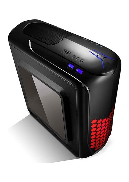 Armego Siyah 2*12cm Fan Red LED Fan 2*USB3.0 Kasa modelleri