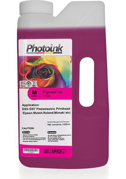 Dx5 ve Dx7 Kafalar İçin 1000 Ml Kırmızı Magenta Pigment Plotter Mürekkep (T-Pnd)