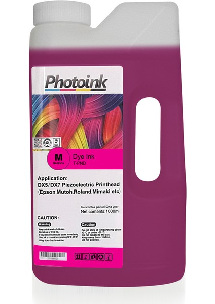 Dx5 ve Dx7 Kafalar İçin 1000 Ml Kırmızı Magenta Dye Plotter Mürekkep (T-Pnd)