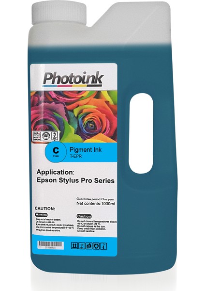 Stylus Pro İçin 1000 Ml Mavi Cyan Pigment Plotter Mürekkep (T-Epr)