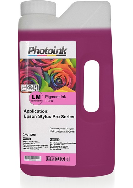 Stylus Pro İçin 1000 Ml Açık Kırmızı Light Magenta Pigment Plotter Mürekkep (T-Epr)