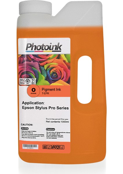 Stylus Pro İçin 1000 Ml Orange Pigment Plotter Mürekkep (T-Epr)